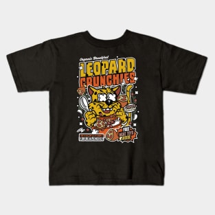 Retro Cereal Box Leopard Crunchies // Junk Food Nostalgia // Cereal Lover Kids T-Shirt